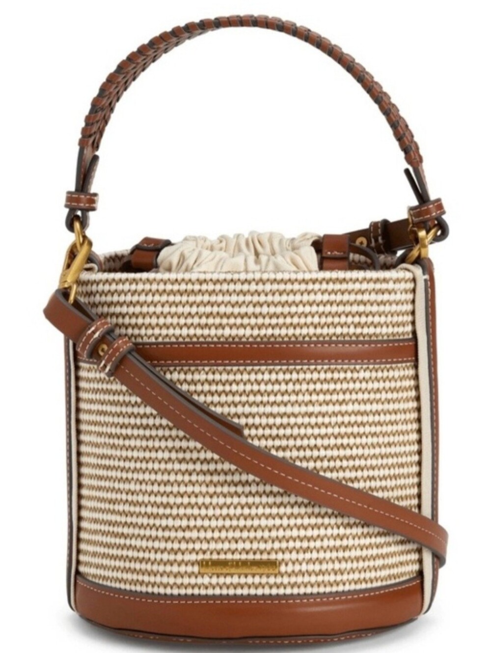 NWT House of Harlow 1960 Woven Bucket Handbag